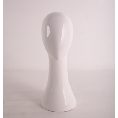 Female painting head mannequin for hat, wig display, glossy white head mannequin on sale