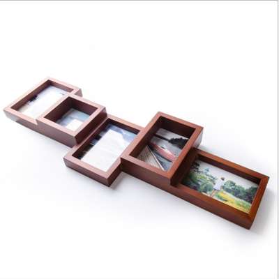 Solid Wood simple creative Siamese decorative photo frame