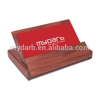 Wholesale classic wooden name card holder business card display rack