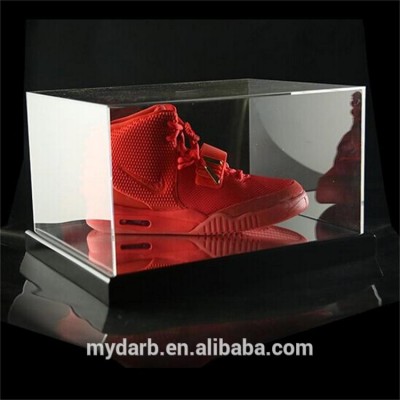 Transparent sneaker shoe storage box classical display case