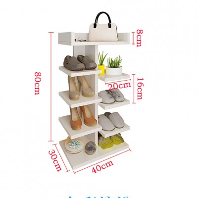 Customized  shoe rack Wood Multi-Layer Simple Shoe Rack floor shop display