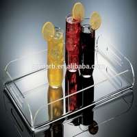 wholesale storage tray for glass cup clear acrylic tray holder display